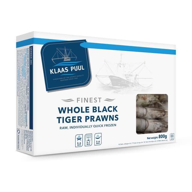 KLAAS PUUL Tiigerkrevetid 16/20 1kg/800g neto(koorimata,toor product_info