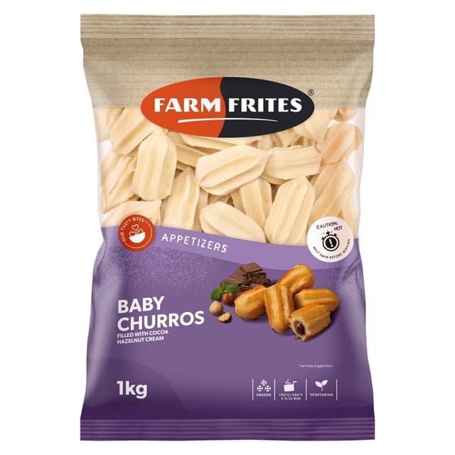 FARM FRITES Mini Churros šokol.-sarapuupähklitäid. 1kg(külm) product_info