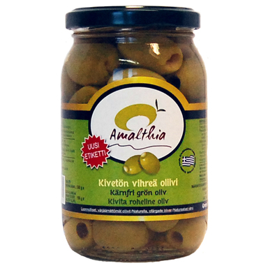 AMALTHIA Kreeka rohelised kivideta oliivid 350g