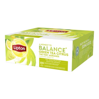 LIPTON Roheline tee tsitrusega 100x1,3g (fooliumis)