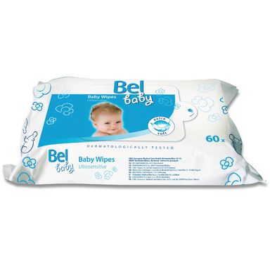 BEL BABY ULTRASENSITIVE Beebisalvrätikud niisutatud 60tk