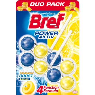 BREF Power Active WC värskendusseep Lemon 2x50g