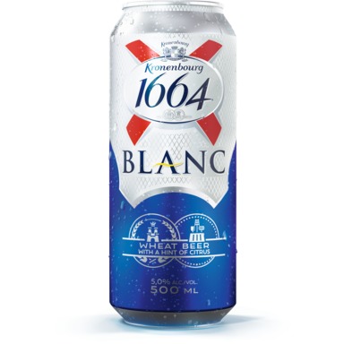 KRONENBOURG õlu 1664 Blanc hele 5% 50cl (purk)