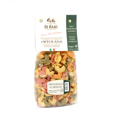 DI BARI Creste Di Gallo pasta (värv. sarveke) 500g