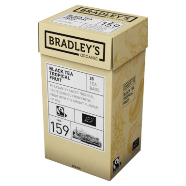 BRADLEY'S Organic Must tee Tropical Fruit 25x2g (ümbrik)