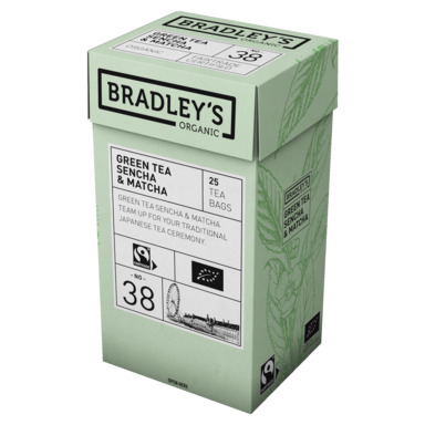 BRADLEY'S Organic Roheline tee Sencha&Matcha 25x1,5g (ümbrik)