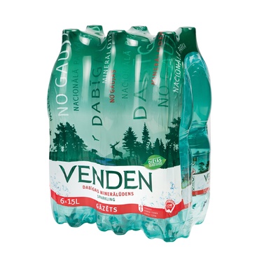 VENDEN Looduslik mineraalvesi 6 x 1,5l (karboniseeritud, pet)