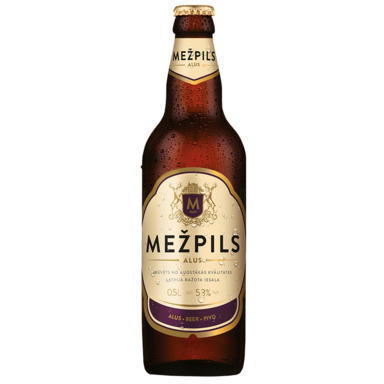 MEŽPILS õlu hele 5,3% 50cl (klaas)