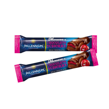 MILLENNIUM Šokolaad Mousse kirsimaitseline 33g