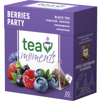 TEA MOMENTS Berries Party must tee 20x1,8g (püramiid)