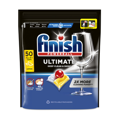 FINISH Ultimate All in1 Nõudepesumasina tabletid Lemon 50tk